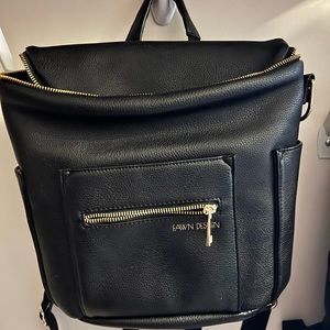 Black Fawn Design Mini Backpack/diaper bag & wallet set